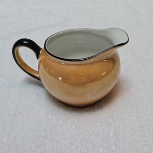 Noritake 'M'   Creamer -  Hand painted  Peach Luster   Japan -